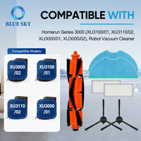 Kit de pièces de rechange pour robot aspirateur compatible avec la série HomeRun 3000 XU3000/01 XU3000/02 XU3100/01 XU3110/02