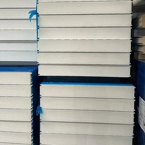 Panneaux sandwich en acier d'épaisseur standard <span class=keywords><strong>de</strong></span> 50/75/100/<span class=keywords><strong>120</strong></span>/150/200mm Pur/Eps/Pir/<span class=keywords><strong>laine</strong></span> <span class=keywords><strong>de</strong></span> <span class=keywords><strong>verre</strong></span>/noyau <span class=keywords><strong>de</strong></span> <span class=keywords><strong>laine</strong></span> <span class=keywords><strong>de</strong></span> roche ignifuge résistant à l'eau - Product Image 1