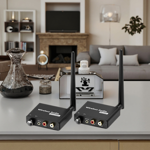 <span class=keywords><strong>Adaptador</strong></span> de Música Inalámbrico Digital Wi-Fi de 2.4G, Kit de Transmisor y Receptor de Plástico de 50M con AUX R/L de 3.5mm <span class=keywords><strong>para</strong></span> <span class=keywords><strong>TV</strong></span>, DVD, PC - Product Image 6