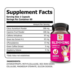 Cápsulas Adelgazantes al por Mayor de Fábrica con Extracto de Café Verde, Cetonas de Frambuesa, Suplementos Herbales Naturales, Quemador de Grasa, Pérdida de Peso - Product Image 2