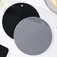 Sous-verre multifonctionnel en silicone pour cuisine, rond, antidérapant et résistant à la chaleur, pour tasses à café et réchauds