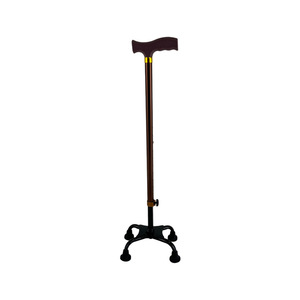 Elderly Walking Stick Four Legged Adjustable Height Aluminum Alloy <b>Cane</b> For Senior Support - Product Image 1