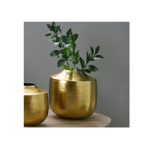 Urne en aluminium, pot de fleurs, vase, décoration de mariage, best-seller, design martelé, pot de fleurs, vase, décoration de salon - Product Image 1