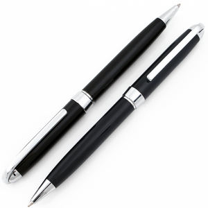 Bolígrafos de Negocios Resistentes y Elegantes con Clip para Logotipo, Bolígrafo Negro - Product Image 3