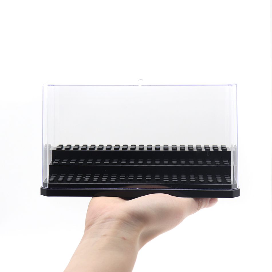 HEANUJJ Support pour Maquette de Moto en Plastique Noir 2pcs, Présentoirs pour Organiser Petits Outils et Exposer Modèles sur Établi