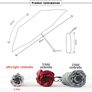 19 Inches Canopy Fully-Automatic Open Super Light Carbon Fiber 3 Fold Straight <b>Umbrella</b> Strong Fiberglass Frame Business Gifts - Product Image 4