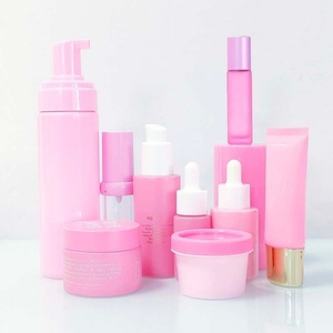 <b>Empty</b> Custom pink Frosted Hair Care Spray Glass Cosmetic Packaging Bottle and <b>Jars</b> Sets - Product Image 6