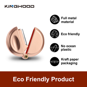 Outils de beauté de voyage réutilisables en marque privée OEM, tondeuse à poils du <span class=keywords><strong>visage</strong></span> pliable, <span class=keywords><strong>rasoir</strong></span> à sourcils en métal pour femmes - Product Image 5