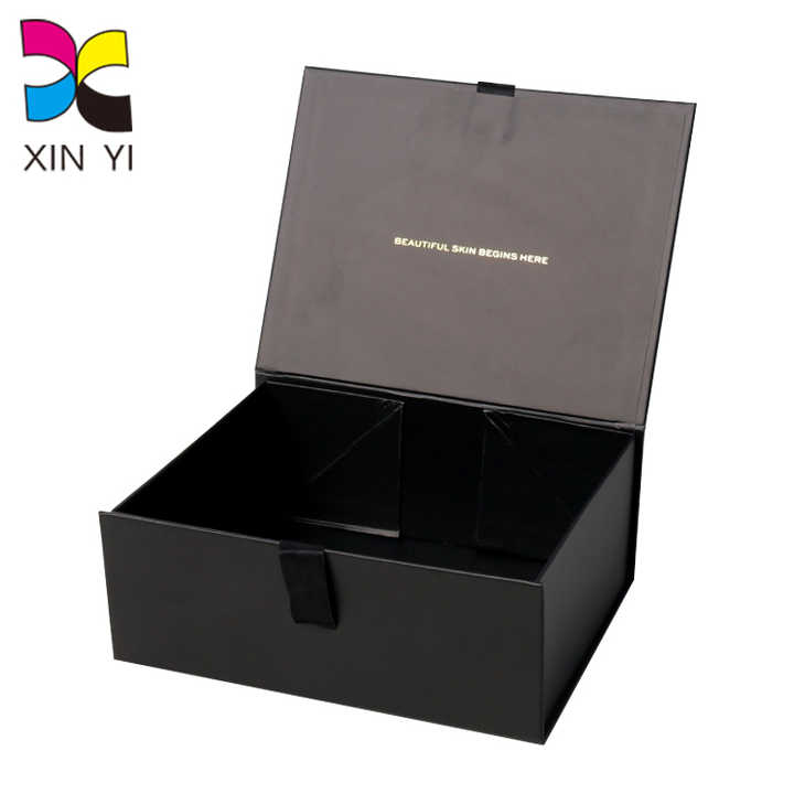 Luxury Custom Logo Size Metallic Magnet Box Packaging Folding Hard ...