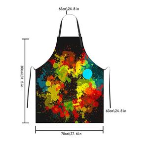 Color Painting Art Designed Kitchen <b>Cooking</b> <b>Apron</b> Adjustable Waterproof BBQ <b>Aprons</b> for Adults - Product Image 4
