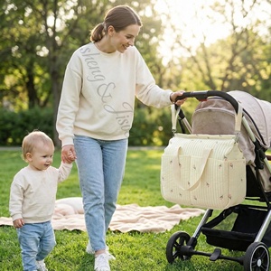 Bolsa de Pañales Impermeable Acolchada con Bordado Personalizado, Bolsa de Viaje Portátil para Mamá, Ganchos para Cochecito, 56-75L, <span class=keywords><strong>Organizador</strong></span> de Pañales Unisex para Bebé - Product Image 6