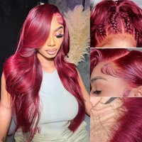 Perruque brune foncée 13x4 haute définition transparente sans adhésif, cheveux bouclés colorés, perruque vierge Remy du Vietnam