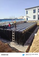 Réservoir d'eau composite BDF souterrain, assemblé par boulons, structure anticorrosion et étanche, pour stockage enterré et applications incendie