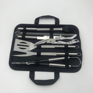 Juego <span class=keywords><strong>de</strong></span> 7 <span class=keywords><strong>Utensilios</strong></span> para Barbacoa <span class=keywords><strong>de</strong></span> Acero Inoxidable, Portátiles, para Jardín y Exteriores, con Bolsa - Product Image 1