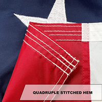 Drapeau de l'État du Texas brodé 3x5 pieds en gros avec étoiles cousues, rayures et œillets en laiton