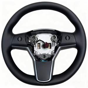 <span class=keywords><strong>Volante</strong></span> de Cuero Personalizado con Fibra de Carbono y LED, Apto para BMW, Mercedes Benz, Volkswagen, Tesla, Audi, Porsche - Product Image 1