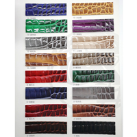Cuir artificiel PVC à motif crocodile pour la fabrication de pochettes en cuir, bicolore haute brillance, MOQ 1 yard, en stock, livraison rapide