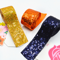 Rubans Gordon, nouveau design, paillettes, 3 pouces de large, accessoires pour cheveux, ruban à paillettes de 75 mm pour la décoration des cheveux des filles, bandeau