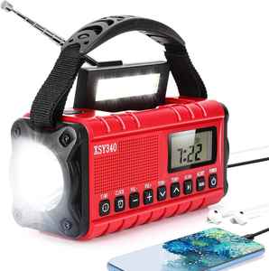 Nouvelle radio d'urgence portable 10000mAh grande capacité, radio solaire à manivelle avec lampe de lecture XSY340 - Product Image 1