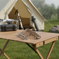 Bâton de randonnée réglable en acier inoxydable à ressort, avec système de verrouillage, boutons simples ou doubles en V pour la randonnée et le trekking