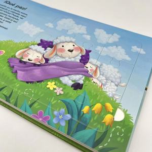 Carta artistica personalizzata cartone animato apprendimento animale educativo Puzzle libro <span class=keywords><strong>ragazzi</strong></span> e ragazze giocattoli di cartone - Product Image 1