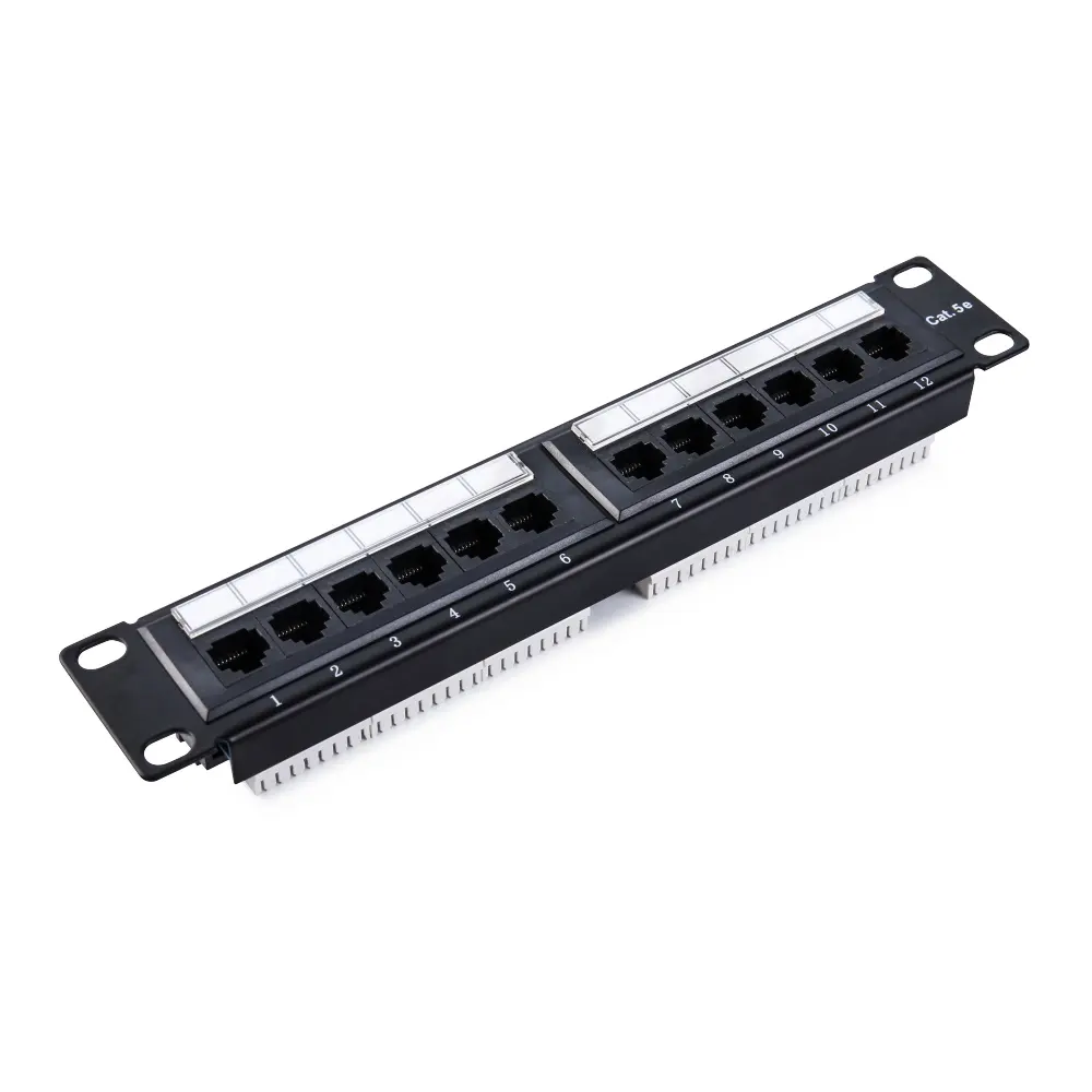 12 Port Cat6 Patch Panel With RJ45 Keystone Jack