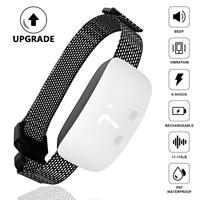 Wiederaufladbares Touch-Antibell-Hundehalsband - Elektrischer Schock Vibrations-Antibellapparat Atmungsaktives Design Nylon ABS 10-20