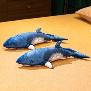 Peluche réaliste de <span class=keywords><strong>baleine</strong></span> à plumes, rembourrée en coton PP doux, coussin anti-stress, cadeau d'anniversaire, lavable, personnalisable OEM - Product Image 2