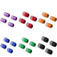 Bouchons de valve de pneu en alliage d'aluminium, 4 pièces, couvre-valves universels pour voitures, motos et vélos, accessoires de pneus automobiles