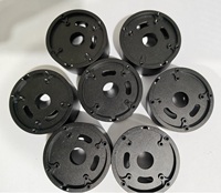 Boîtier de moteur en aluminium rond usiné sur mesure, usinage CNC OEM, fraisage, alliage d'aluminium, anodisation dure noire