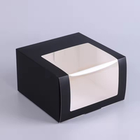 Boîte en carton ondulé kraft recyclable noir mat de luxe avec logo personnalisé, fenêtre transparente en PVC, fermeture magnétique, impression UV pour cosmétiques et cadeaux