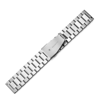 Bracelet de montre de luxe en acier inoxydable pour Apple Watch Series 7 et pour Apple Watch 5/4/3/2, bracelet 22 mm/20 mm avec fermoir papillon