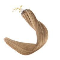 Double Dessiné Bonne Qualité Prébondée Remy Vierge Cheveux Humains Micro Boucle Anneau Extensions De Cheveux
