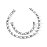 Collar de Cadena con Círculos de Perlas de Aleación de Zinc, Dorado y Plateado, con Cristales, para Hombres y Mujeres, Joyería Hepburn, Accesorios de Moda, Regalo