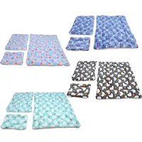 Tapis pour animaux de compagnie, coussin épais en polaire corail pour hamster, doublure antidérapante pour cage de lapin, maison imprimée pour petits animaux et cochon d'Inde