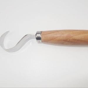 Ensemble de 2 couteaux à bois en acier inoxydable, couteau incurvé à motifs, grattoir pour sculpter, raser le bois, ciseaux et poinçons - Product Image 3