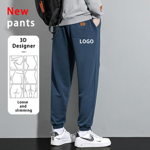 Pantalon de Sport Décontracté en Pur Coton Nouveau Modèle Homme, Grossiste OEM, Pantalon <span class=keywords><strong>Jogging</strong></span> Épais Surdimensionné avec Conception de Logo Personnalisé - Product Image 4