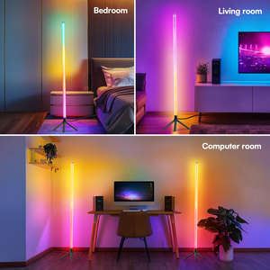 Lámpara de Pie LED RGB Inteligente con Sincronización Musical para Dormitorio, Sala de Estar, Sala de Juegos, Oficina u Hotel, Cuerpo de Hierro - Product Image 6