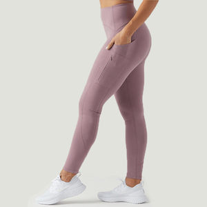 Leggings de gymnastique de haute qualité femmes vêtements de Fitness Yogapants d'entraînement avec contrôle de poche Leggings à fermeture éclair compressive - Product Image 2