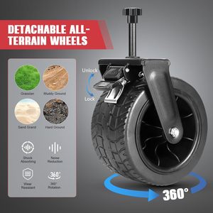 <span class=keywords><strong>Chariot</strong></span> de plage pliable, <span class=keywords><strong>chariot</strong></span> utilitaire pliable pour courses, chariots pliables avec freins pour le sable, les sports et les activités de plein air - Product Image 5