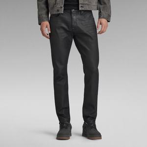 The Men's High <b>Stretch</b> Classic Pants Mid Waist <b>Trousers</b> Slim Fit Waxed Denim Skinny Jeans Men - Product Image 5