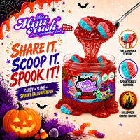 Halloween Limited Skull Shape Gummy Eetbare Slime Vloeibare Snoep Pot Leuk Schepbaar Extra Zuur Gel Saus Fruit Snoepjes