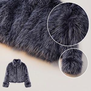 Abrigo Corto de Piel Sintética de Zorro con Logotipo Personalizado para Mujer, 55 cm de Largo, Forrado con Tela <span class=keywords><strong>Galilee</strong></span>, Chaqueta Cálida de Invierno - Product Image 5