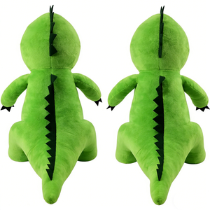 Peluche Grande de Tiranosaurio Rex Verde Enojado - Dinosaurio de Peluche Suave y Grumpy con Púas, Almohada de Abrazo para Niños, Regalo - Product Image 4