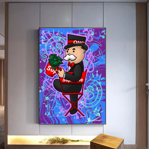 Pintura en Lienzo <span class=keywords><strong>de</strong></span> <span class=keywords><strong>Alec</strong></span> Monopoly, Hombre Rico, Pósteres y Grabados <span class=keywords><strong>de</strong></span> Arte, <span class=keywords><strong>Cuadros</strong></span> <span class=keywords><strong>de</strong></span> Graffiti para Decoración <span class=keywords><strong>de</strong></span> Pared - Product Image 5