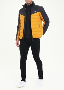 Veste bomber légère et chaude en moutarde, nouvelle mode pour homme, sur mesure (fabrication Huzaifa Products), semi-imperméable - Product Image 4