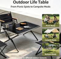 Table pliante portable en alliage d'aluminium pour le camping en plein air, les pique-niques, les barbecues et la pêche
