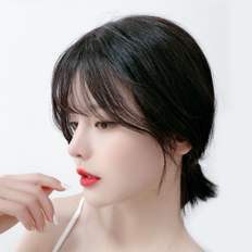 Perruque frontale à frange latérale pour femme avec femme posée et nounou cheveux brésiliens noirs 12-16 pouces de longueur moyenne - Product Image 1