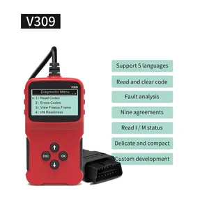 汽车V309汽车故障检测器OBD2检测工具代码阅读器ELM327支持多种语言