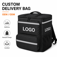 Mochila de Reparto Aislada Personalizada, Bolsa Térmica para Alimentos OEM ODM de 24L, Reflectante, para Bicicleta, con Logotipo